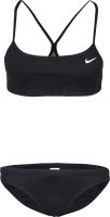 Fekete sportos női kétrészes női fürdőruha Nike
