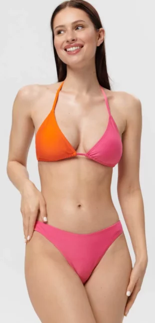 Olcsó narancssárga és rózsaszín női háromszög bikini
